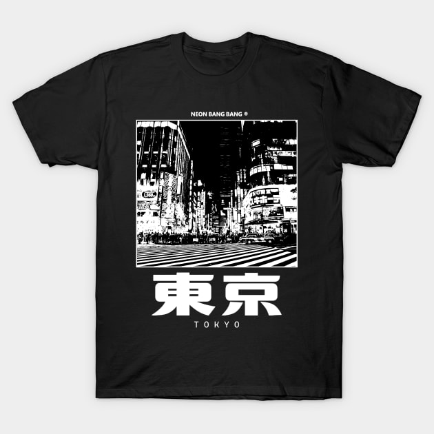 Shibuya Tokyo - Japanese T-Shirt by Neon Bang Bang